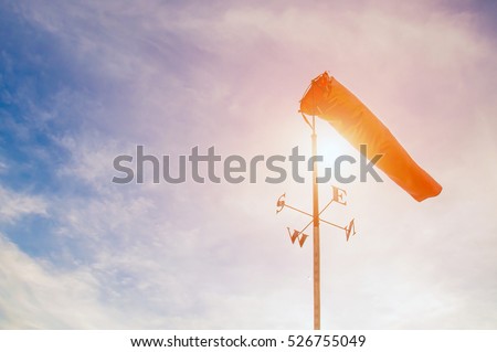 wind sock in the sky ,pastel colors style.