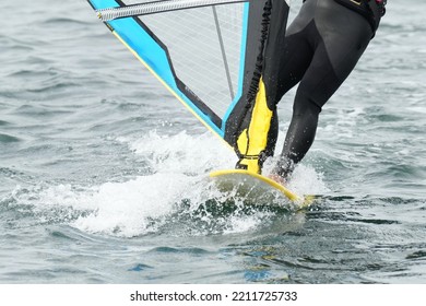 Wind Surfing In A Sea