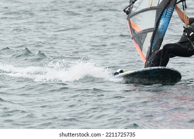 Wind Surfing In A Sea