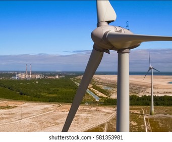 Wind turbine nacelle view