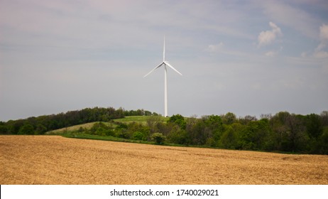 Wind Turbine On A Hilltop