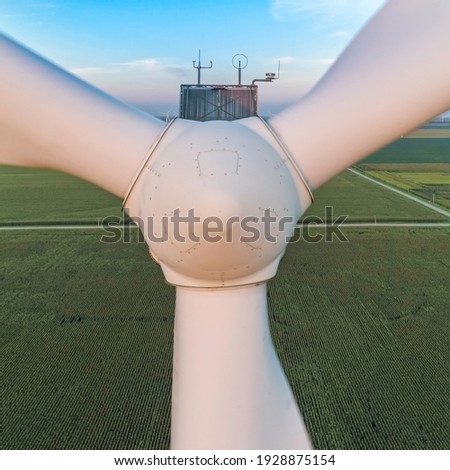 Similar – Foto Bild aerial view of wind turbines field energy