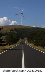 A Wind Turbine Is Used To Produce Electricity. Wind Energy Is The Use Of Wind For Electrical Power. It’s A Popular Sustainable, Renewable Energy For Enviromental. Bycicle Trip