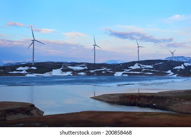 Wind Turbines Farm.Norway