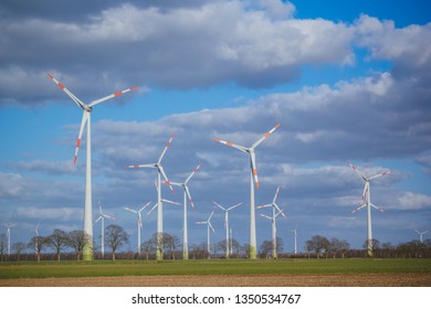 Wind turbines in Germany. - Shutterstock ID 1350534767