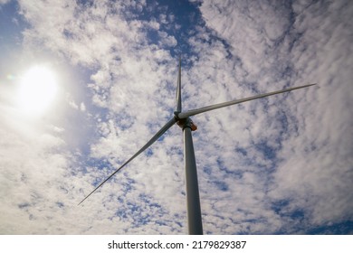 Wind Turbines Off The Shores Of Block Island, Rhode Island, USA.