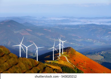 Wind Turbines On The Mountain