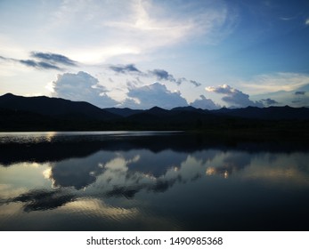 Wind And Water Form The Clouds As A Parabolic Shape. 