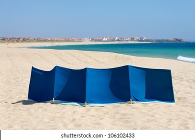 Windbreak On Beach