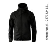 Windbreaker Jacket - Windbreaker Jackets black color isolated image