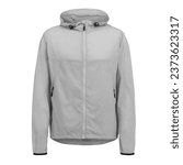 Windbreaker Jacket - Windbreaker Jackets gray color isolated image