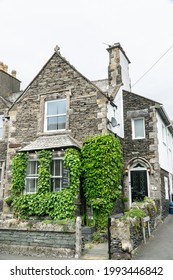 Windemere, Cumbria, UK - June 8, 2021 - Typical Country Cottage In Windemere, Lake District, Cumbria