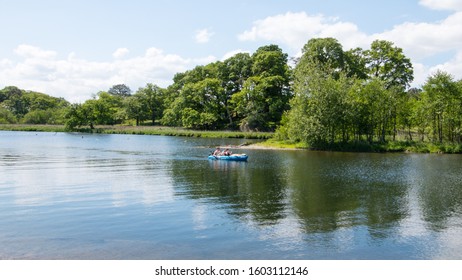 Windermeer, Lake District / United Kingdom - 05/30/2016 : Kayaking On Lake Windermeer