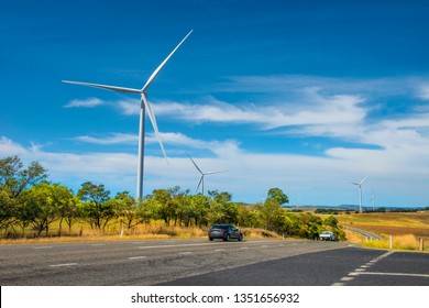 a windfarm near the Southern tablelands town of Crookwell in NSW Australia, more and more windfarms are going up all over Australia.