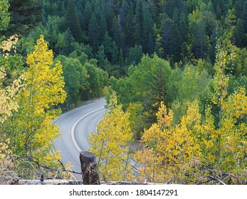 Winding Colorado Mountain Pass Road