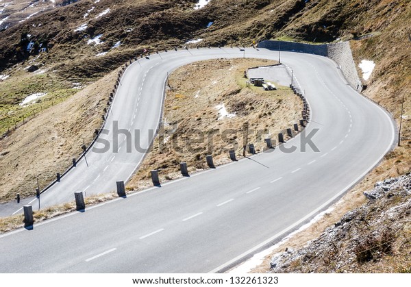 winding country road in\
austria