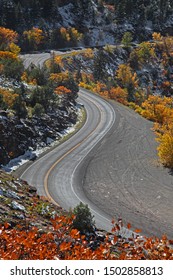 Winding Million Dollar Highway In San Juan Mountains