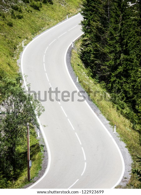 winding road at the
european alps - austria