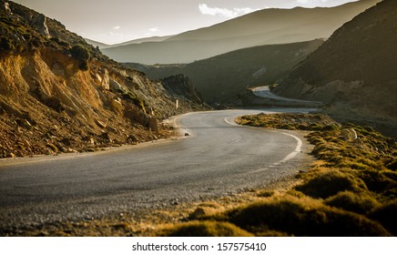 Winding Road In The Mountain