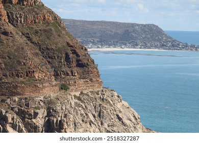 Winding Road On Coastal Cape Town Cliffs In Seaside South Africa - Powered by Shutterstock