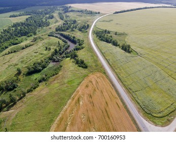 winding road view.