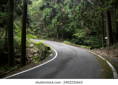 Winding roads in the mountains of the Wakayama Peninsula in Japan - Powered by Shutterstock