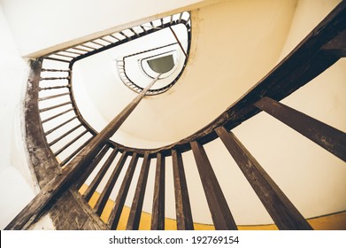 Winding Staircase In An Old House