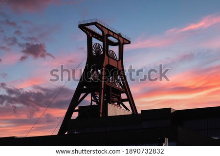 The winding tower of the Zollverein colliery in Essen - Germany