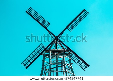 Similar – Windmühle hinter gelben Rapsblüten III