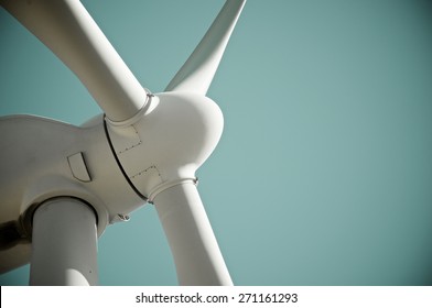 Windmill for electric power production, Pozuelo de Aragon, Zaragoza Province, Aragon, Spain.