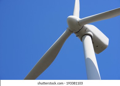 Windmill for electric power production, Zaragoza Province, Aragon, Spain