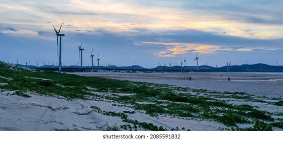 The Windmill Farm At Pingtan Islance, Fujian, China. The Wind Energy Is Under Significant Development In The Context Of Carbon Neutralization. 