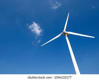 Windmill generating wind energy. Renewal and ecological energies.