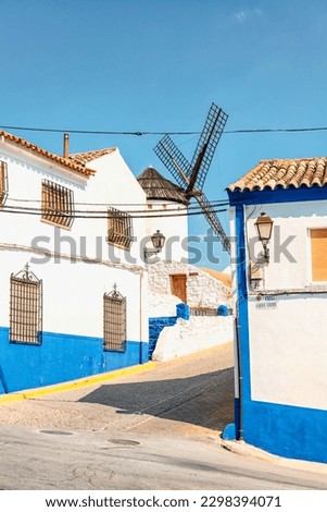 Windmill in La Mancha province, Spain Foto stock © 