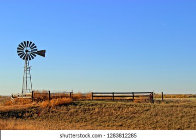 A Windmill in the Midwestern Prairie
