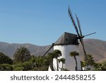 Windmill at the Museo del Queso Majorero near Antigua in Fuerteventura, Canary Islands, Spain, Atlantic, Europe