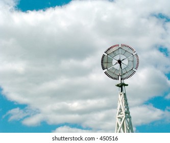 windmill on a cloudy day