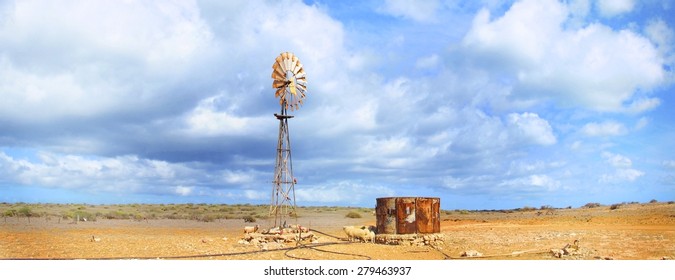 Windmill In The Outback, Australia