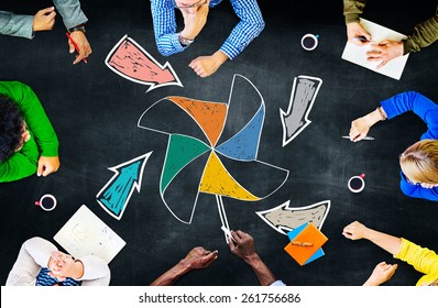 Windmill Pin Wheel Support Responsibility Concept - Shutterstock ID 261756686