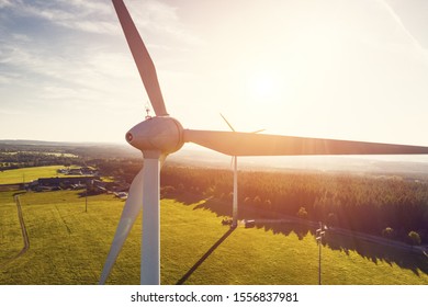 Windmill In Rural German Landscape