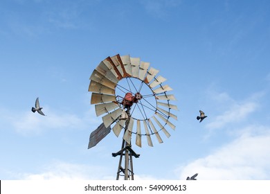 Windmill with the sky