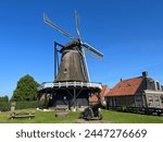 Windmill in Sloten, Friesland the Netherlands