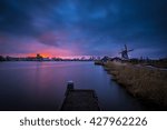 Windmill at sunset