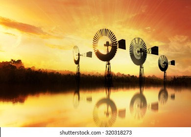 Windmill at Sunset