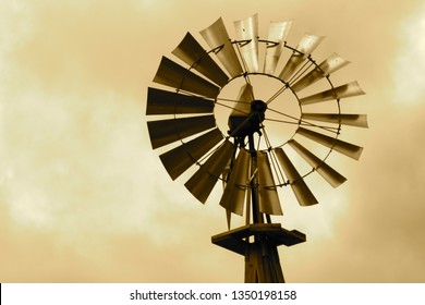 Windmill At Tendercrop In Dover, NH. - Sepia