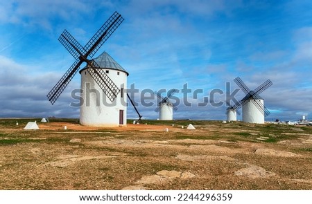 Windmills at Campo de Criptana in the La Mancha region of Spain Foto stock © 
