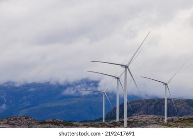 Windmills From The Fjords Of Norway. 