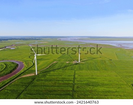 Windmills on a sunny day Amherst Nova Scotia
