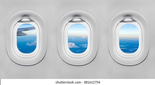 The window of airplane