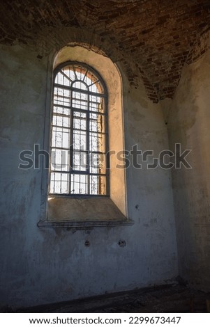 window arch in an abandoned temple